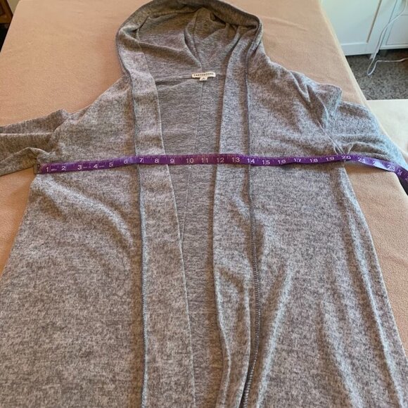 Earthbound Trading Company - Long open cardigan/duster with hood - Size S - Picture 5 of 6